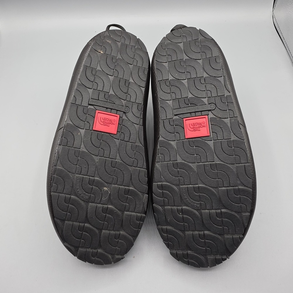 The North Face Thermoball Slippers Womens  7 Gold Black Faux Fur Lined Hard Sole - Picture 11 of 14